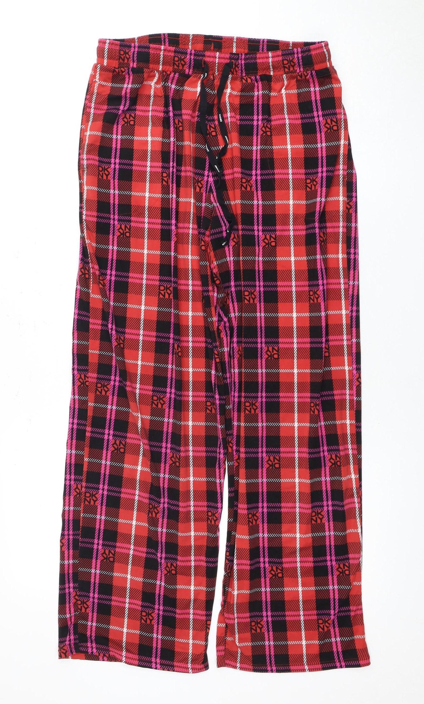 DKNY Women's Red Plaid Pyjama Pants, Size M