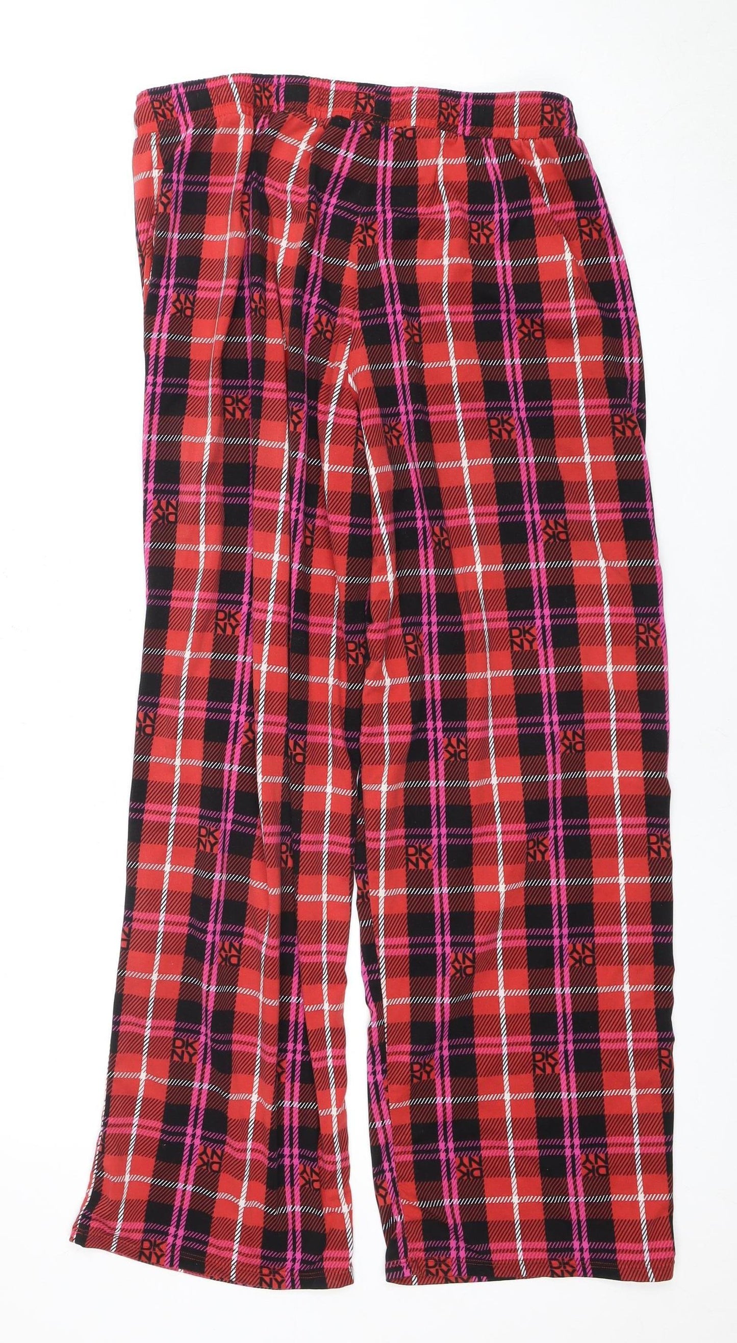 DKNY Women's Red Plaid Pyjama Pants, Size M