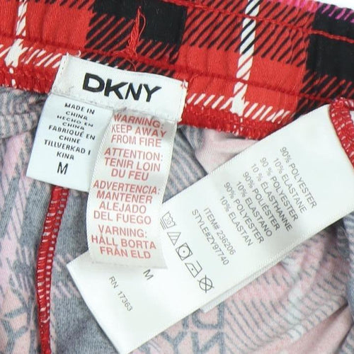 DKNY Women's Red Plaid Pyjama Pants, Size M