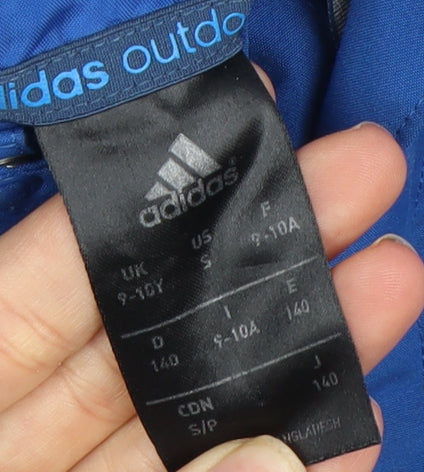 Adidas Boys Blue Waterproof Rain Coat 9-10 Years