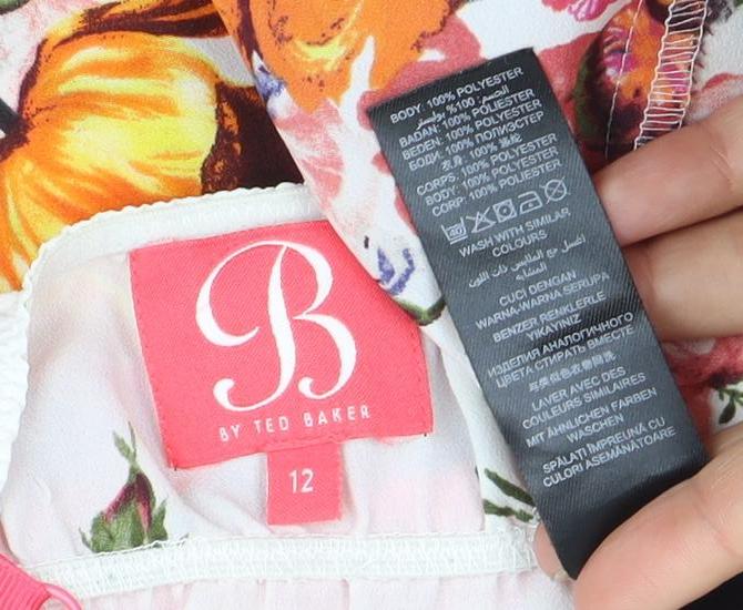 Ted Baker Women’s Floral Slip Dress Size 12 V-Neck