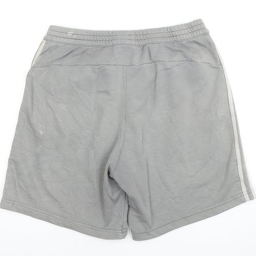 Adidas Men's Grey Sweat Shorts, 2XL, Regular Fit