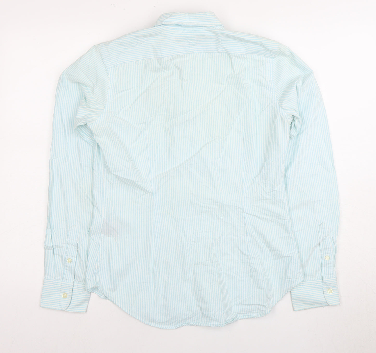 Ralph Lauren Women's Blue Striped Button-Up Shirt