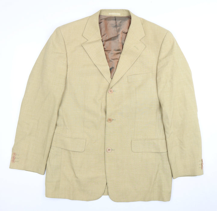 Kartel Men's Beige Blazer 40R Single-Breasted Formal