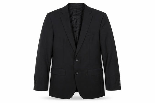 BOSS Men's Black Blazer, UK 46, Wool & Silk Jacket