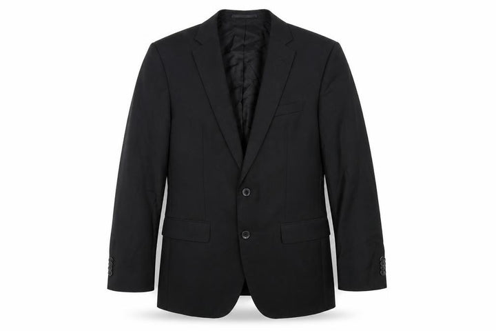 BOSS Men's Black Blazer, UK 46, Wool & Silk Jacket