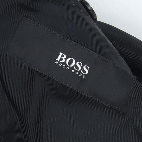 BOSS Men's Black Blazer, UK 46, Wool & Silk Jacket