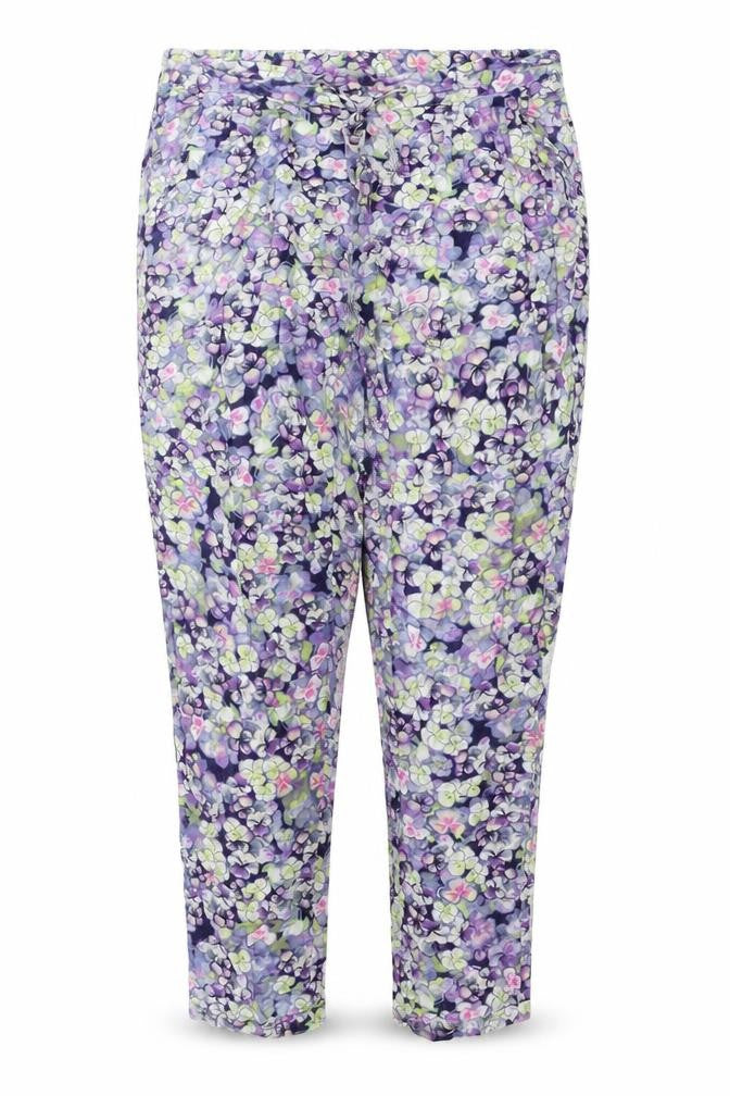 Front view of Warehouse Women's Multicoloured Floral Trousers, size 10