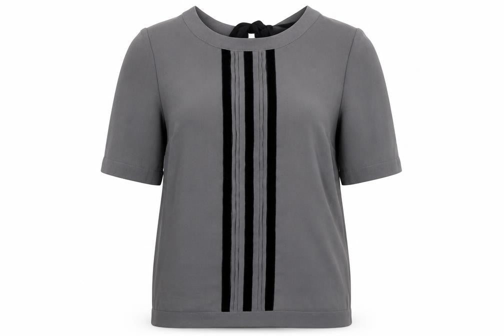 Front view of Marks & Spencer Women's Grey Blouse, size 12