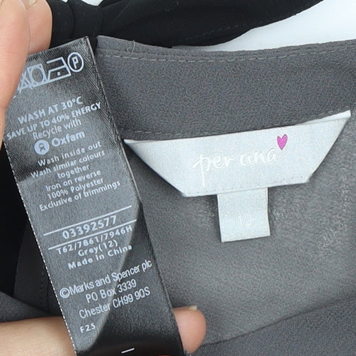 Marks and Spencer Women's Grey Blouse Size 12