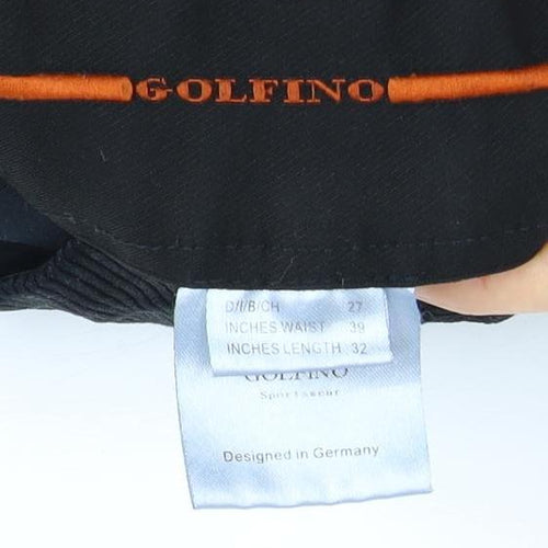Golfino Men's Black Corduroy Trousers Size M