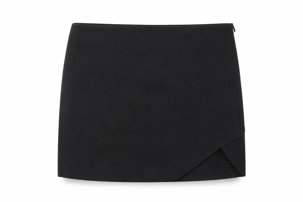 Front view of Pull&Bear Women's Black Pencil Skirt, size 10