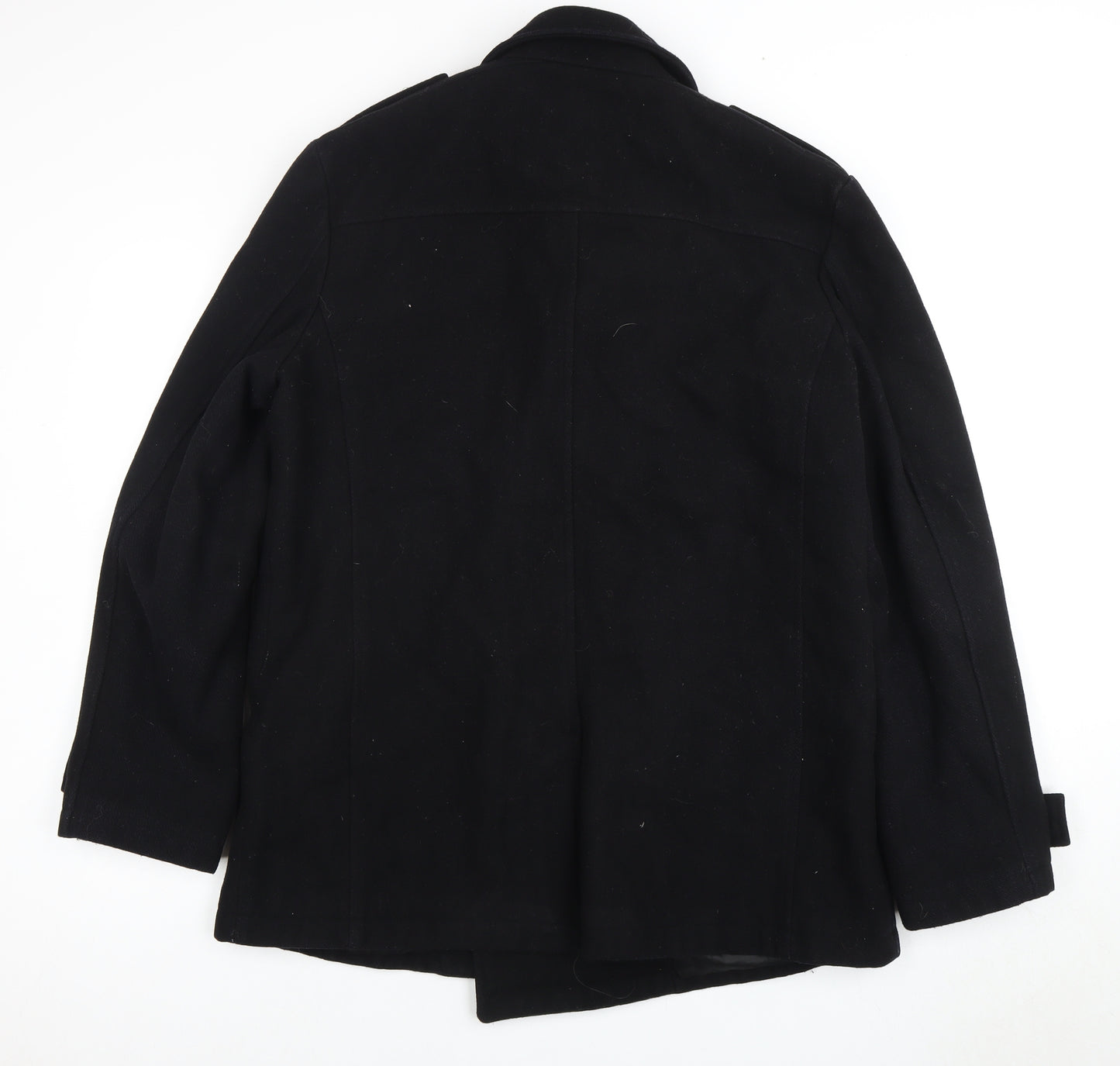Calvin Klein Men's Black Wool Pea Coat Size L