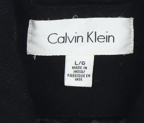 Calvin Klein Men's Black Wool Pea Coat Size L