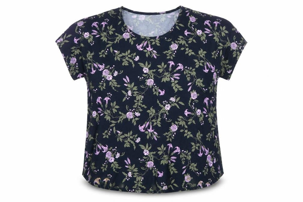 Front view of Lands' End Women's Floral T-Shirt -, size 18, Multicoloured