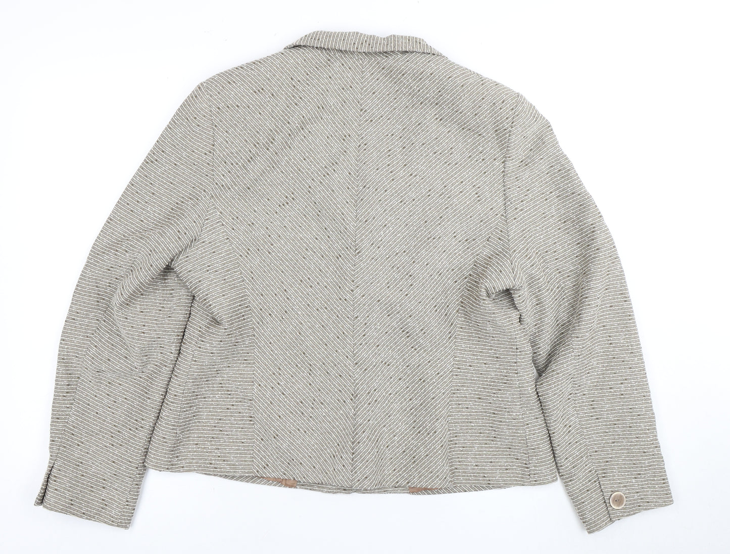 Alex & Co. Women's Beige Bouclé Blazer Size 16