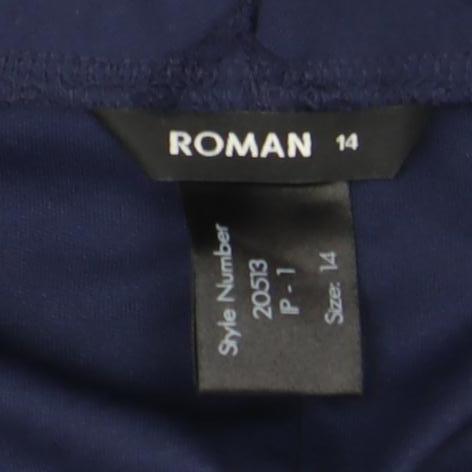 Roman Women's A-Line Blue Skirt, Size 14