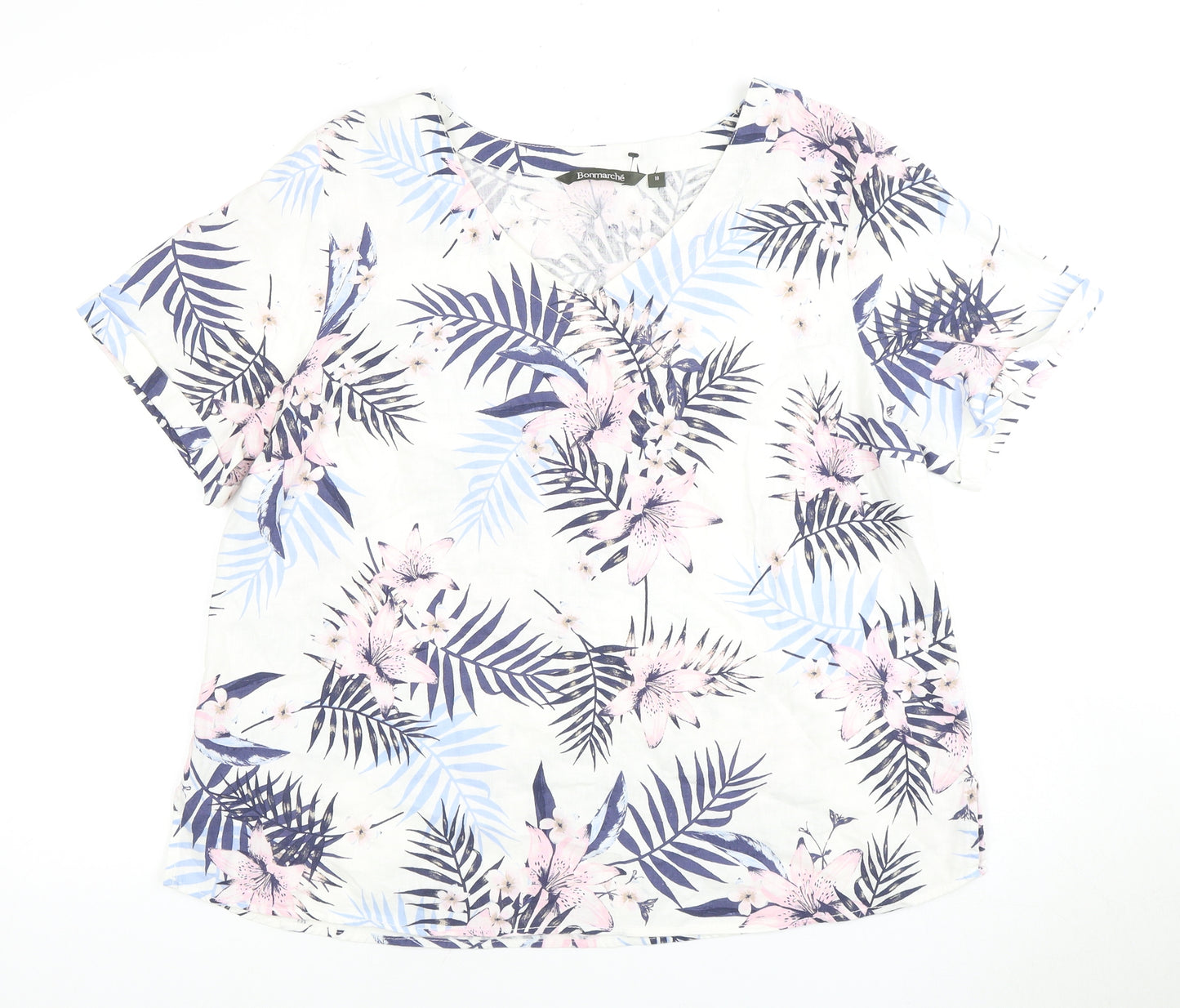 Bonmarché Women's Multicoloured Floral Blouse Size 18