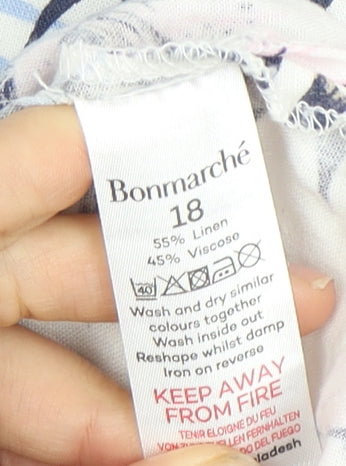 Bonmarché Women's Multicoloured Floral Blouse Size 18