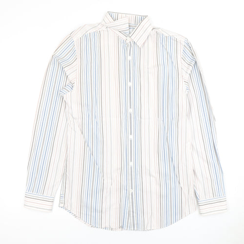Jasper Conran Men's Multicoloured Striped Dress Shirt S