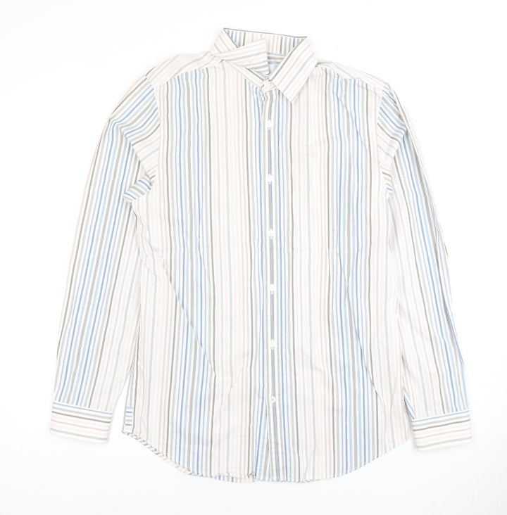 Jasper Conran Men's Multicoloured Striped Dress Shirt S