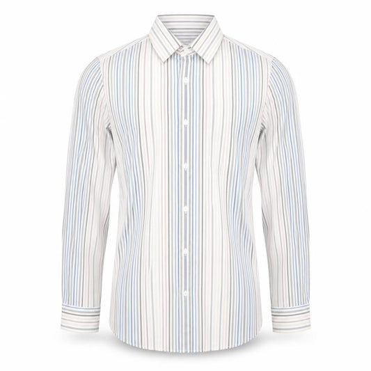 Front view of Jasper Conran Men's Multicoloured Striped Dress Shirt S