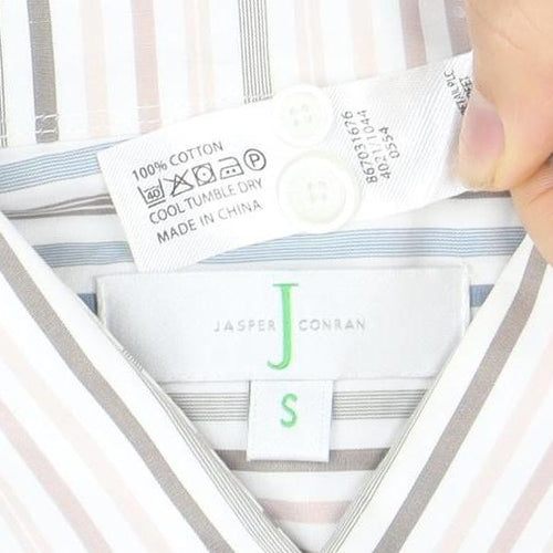 Jasper Conran Men's Multicoloured Striped Dress Shirt S