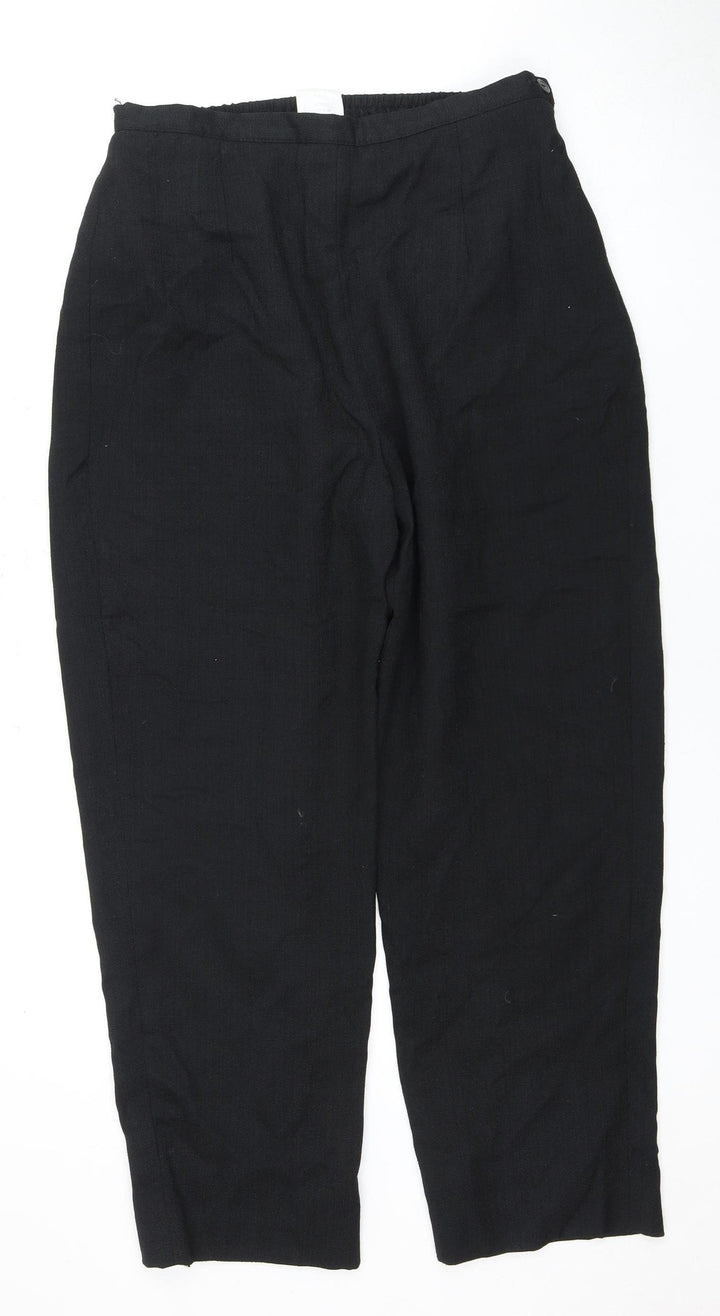 Eastex Women's Black Trousers Size 14, High Rise, Casual