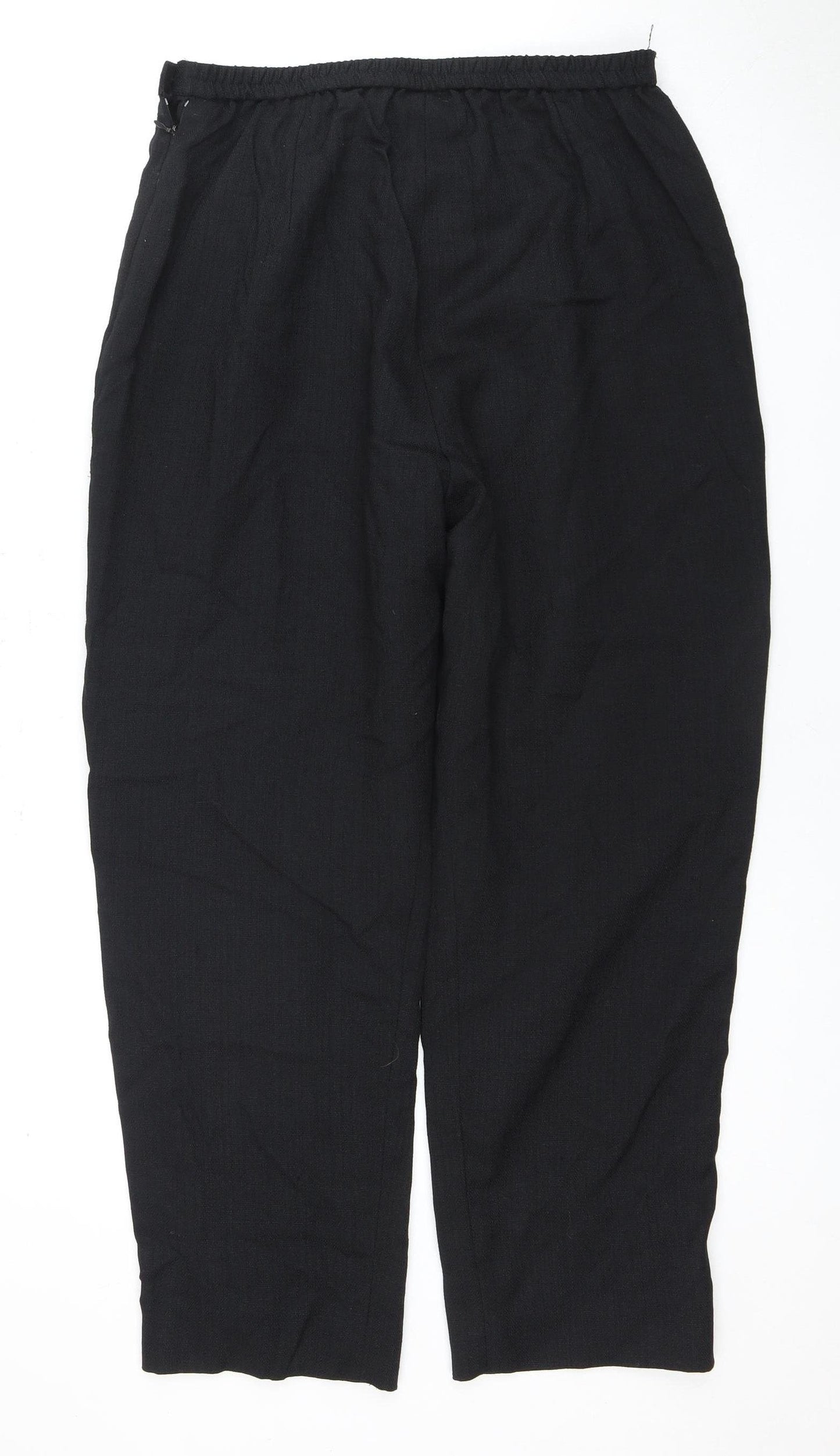 Eastex Women's Black Trousers Size 14, High Rise, Casual