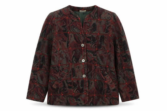 Front view of Alexon Women's Multicoloured Check Wool Jacket