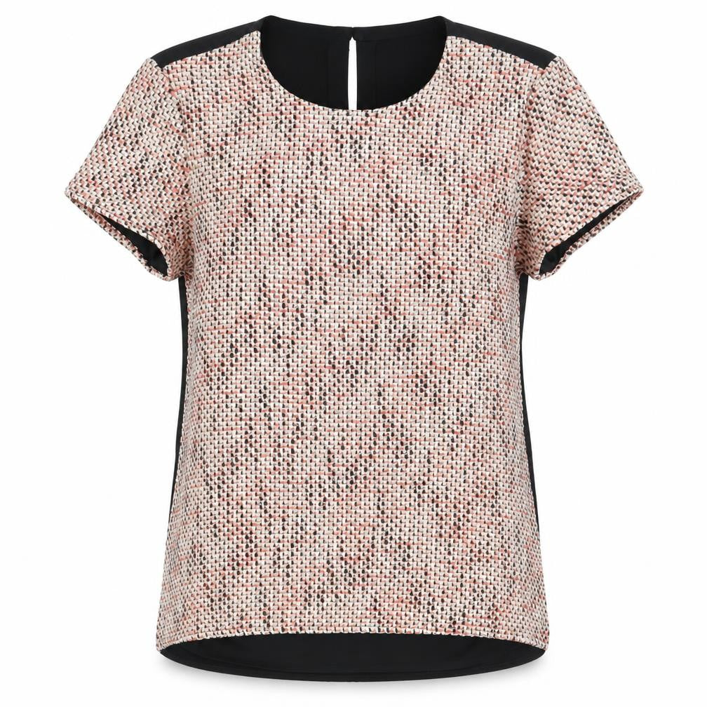Front view of Banana Republic Women's Blouse, Black Multicolour, S