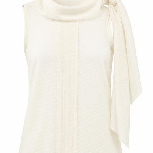 Banana Republic Ivory Polka Dot Sleeveless Blouse Women