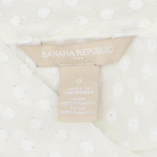 Banana Republic Ivory Polka Dot Sleeveless Blouse Women