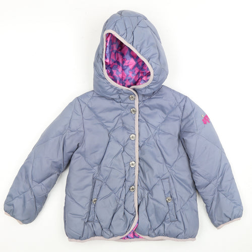 Diesel Girls Blue Puffer Jacket, Hooded, Size 10 Years