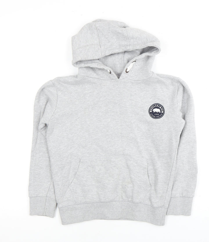 SoulCal&Co Boys Grey Pullover Hoodie, Logo, 9-10 Years