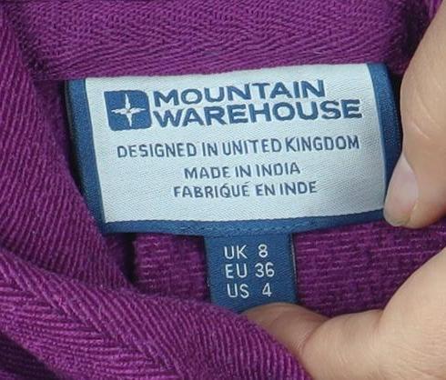 Mountain Warehouse Women's Purple Long Sleeve Cowl Neck Sweatshirt