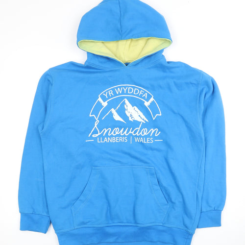 Oakridge Men's Blue Pullover Hoodie M Graphic Print