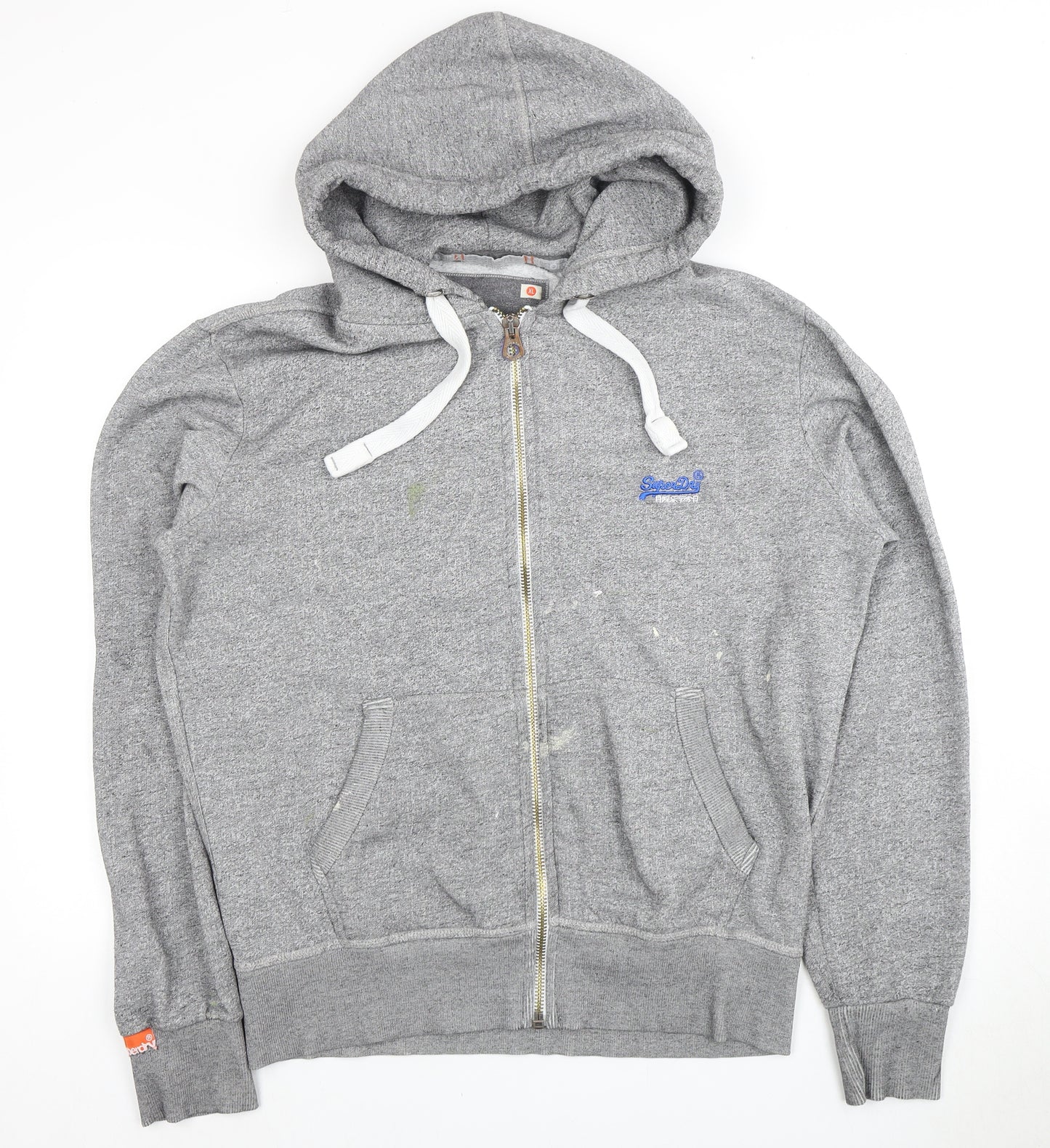 Superdry Men's Grey XL Fleece Full Zip Hoodie