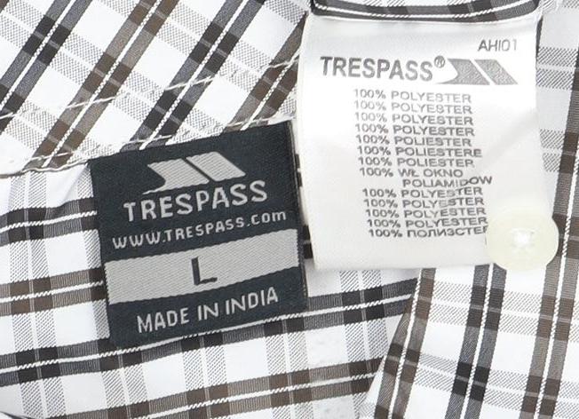 Trespass Men's Multicoloured Check Shirt L