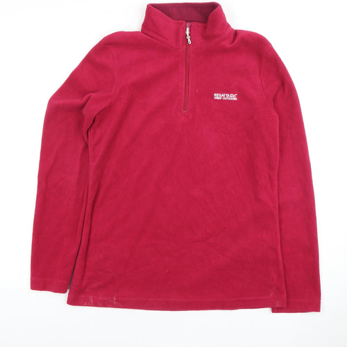 Regatta Women's Red Fleece Pullover Sweatshirt Size 12