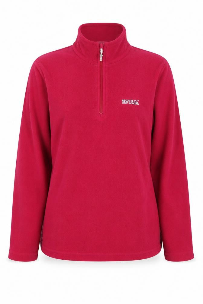 Front view of Regatta Women's Red Fleece Pullover Sweatshirt, size 12