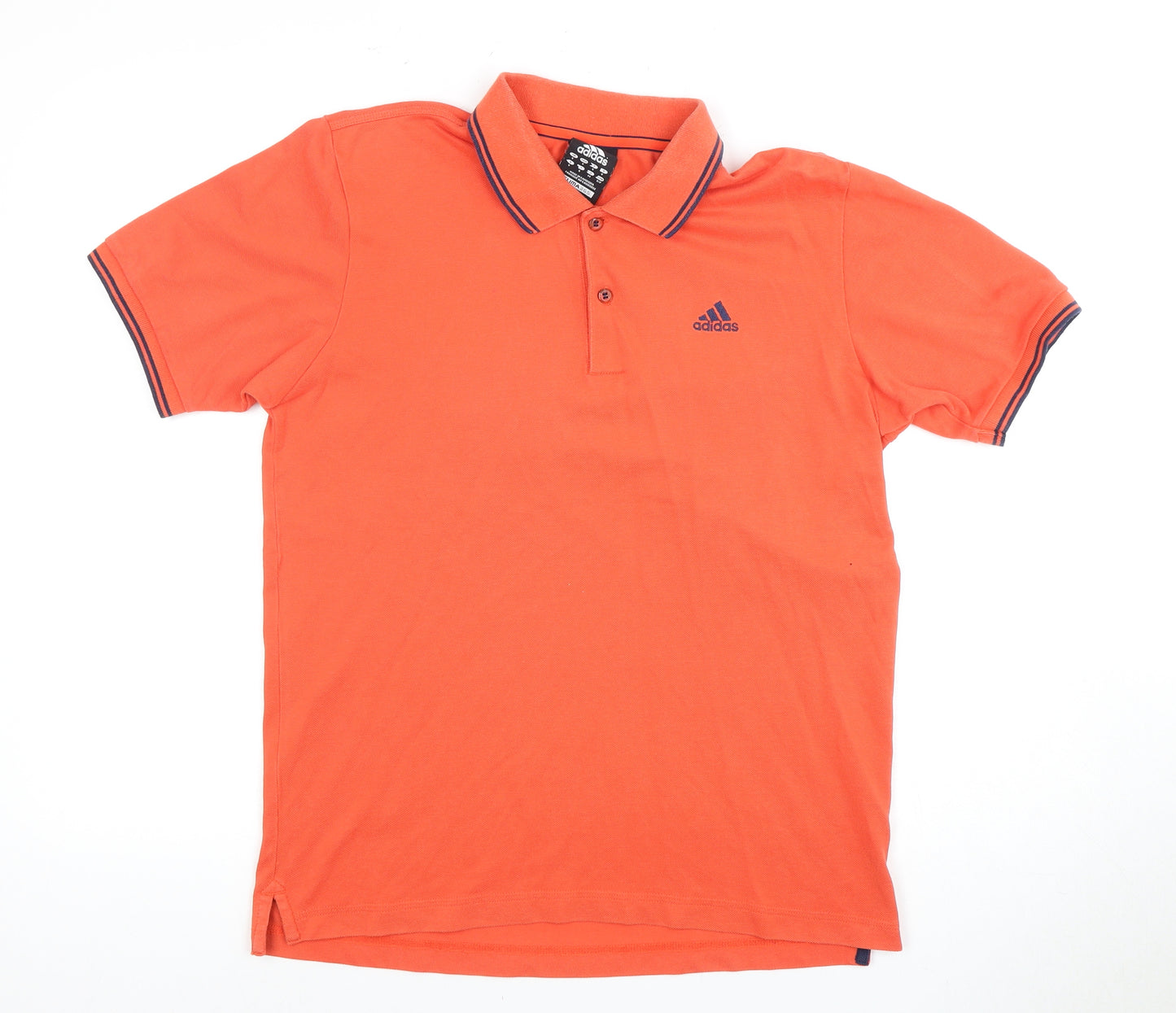 Adidas Men’s Orange Polo Shirt, Size S, Short Sleeve