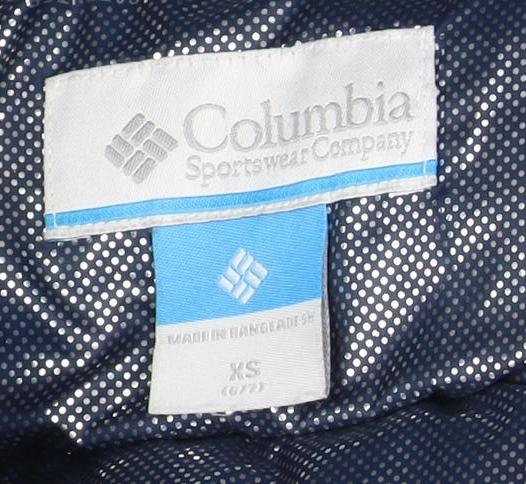 Columbia Boys Blue Puffer Jacket 7-8 Years Hooded Winter Coat