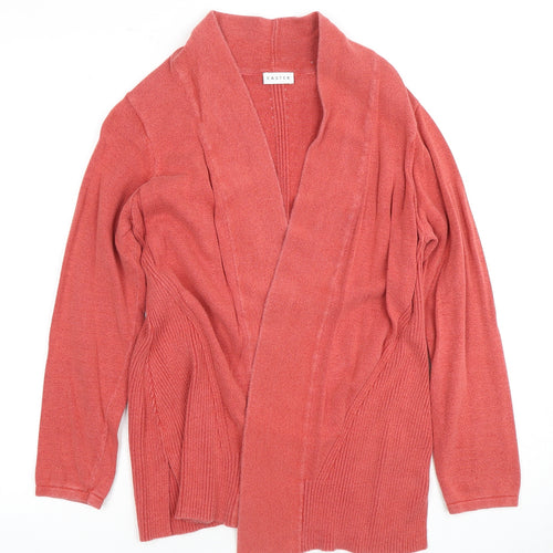 Eastex Women’s Red Open Front Cardigan, Size 12, Cotton Blend