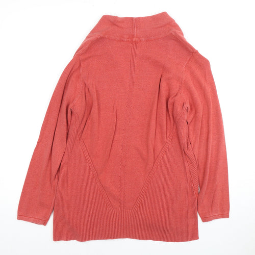 Eastex Women’s Red Open Front Cardigan, Size 12, Cotton Blend