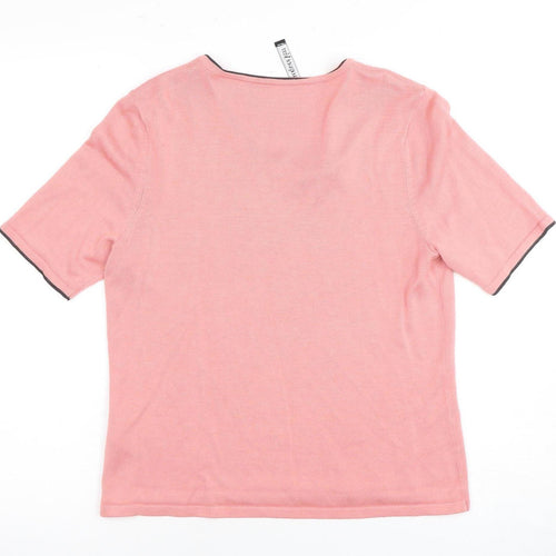 Jacques Vert Women's Pink Short Sleeve Top