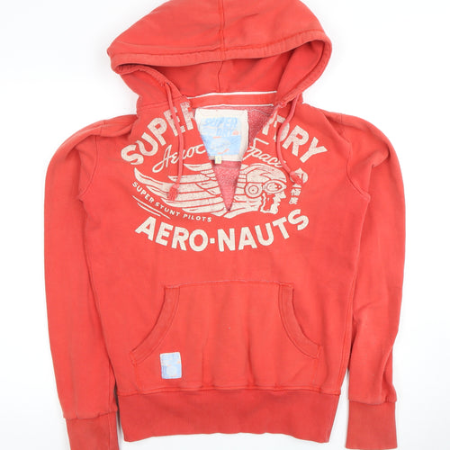 Superdry Men's Red Graphic Print Hoodie Size S