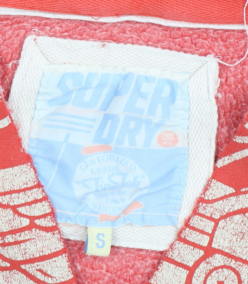 Superdry Men's Red Graphic Print Hoodie Size S