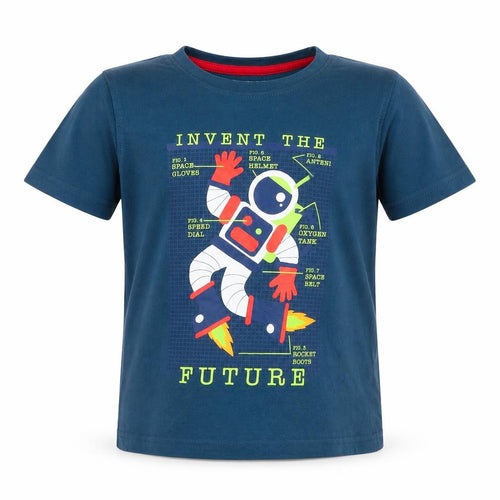 Mountain Warehouse Boys Blue Space T-Shirt 5-6 Years