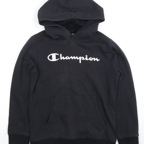 Champion Boys Black Pullover Hoodie - Size L